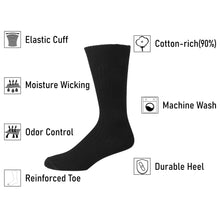 Load image into Gallery viewer, 5 Pairs Black Dress Socks