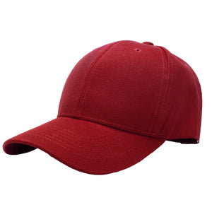 12-Pack Baseball Dad Cap Velcro Strap Adjustable Size - Burgundy