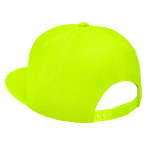 Hip Hop Style Snapback Hat Flat Bill Adjustable Size - Neon Green
