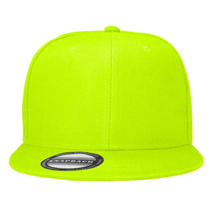 Hip Hop Style Snapback Hat Flat Bill Adjustable Size - Neon Green