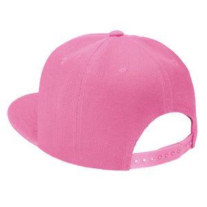 Hip Hop Style Snapback Hat Flat Bill Adjustable Size - Pink