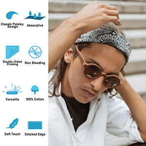 12-Pack Bandana Headband - Lavender